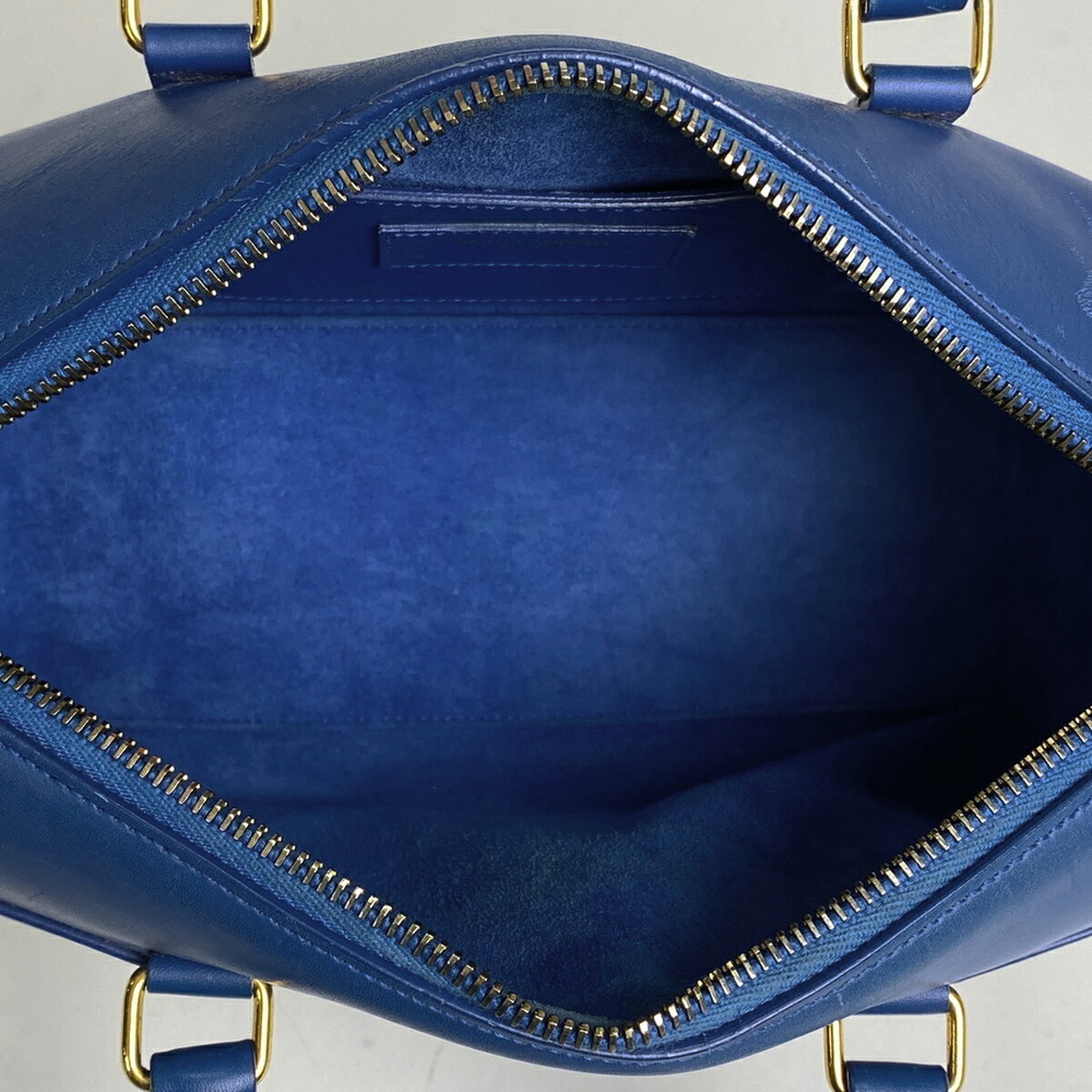 Saint Laurent Baby Duffle Handbag Shoulder Bag Leather Blue - Picture 7 of 7